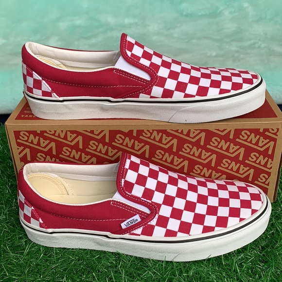 Vans Classic Slip On Checkerboard Cerise/Trwht Men - Picture 3 of 12